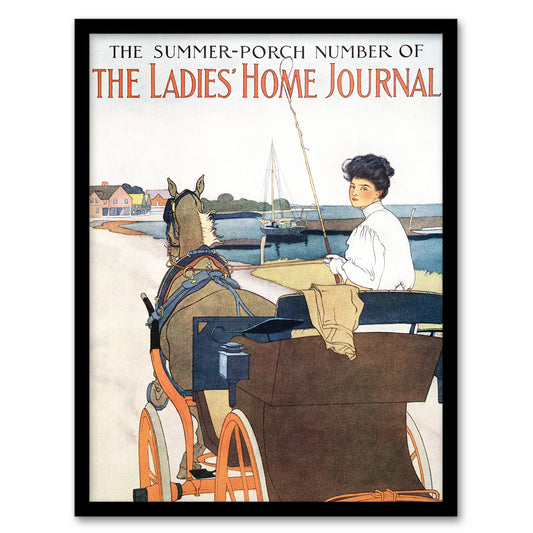 Edward Penfield Framed Wall Art Ladies Home Journal Vintage Magazine Cover