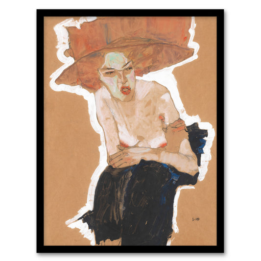 Egon Schiele Framed Wall Art Print The Malicious One Female Portrait Home Décor
