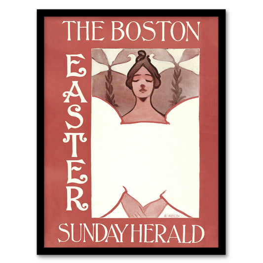 Ethel Reed Framed Wall Art Print Herald Easter Cover Art Nouveau Home Décor