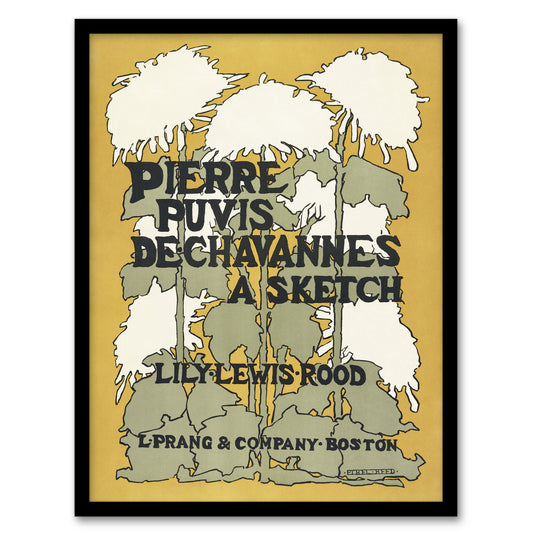 Ethel Reed Framed Wall Art Print Pierre Puvis De Chavannes A Sketch Home Décor