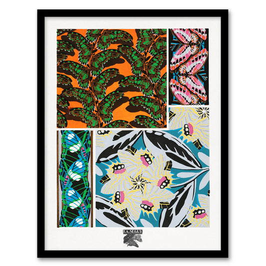 Eugene Seguy Framed Wall Art Print Bright Vintage Butterfly Patterns Home Décor