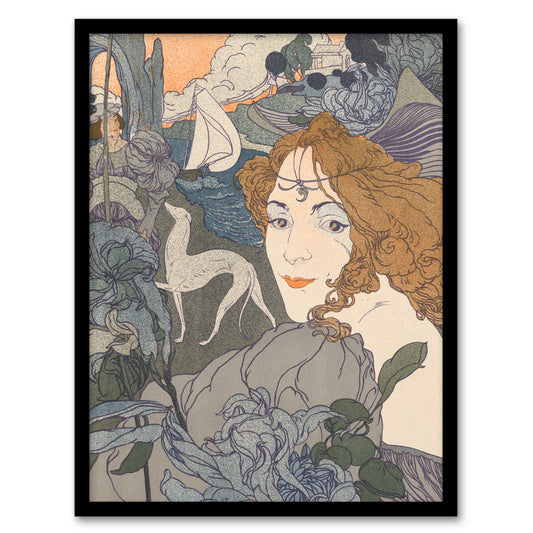 Georges de Feure Framed Wall Art Print Homecoming Dream Painting Home Décor