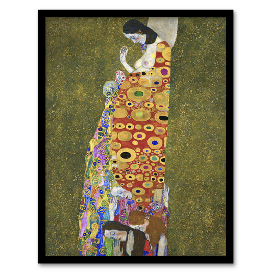 Gustav Klimt Framed Wall Art Vision Hope II Pregnancy Life Death Home Décor