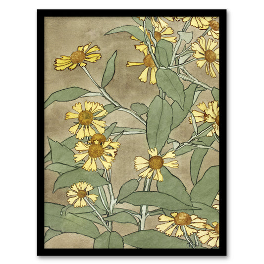 Hannah Borger Overbeck Framed Wall Art Daisies with Yellow Petals Home Décor