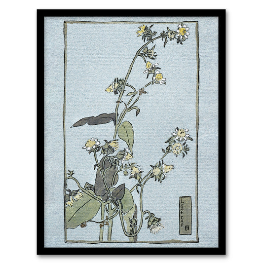 Hannah Borger Overbeck Framed Wall Art Print Leaf Cup Floral Painting Home Décor