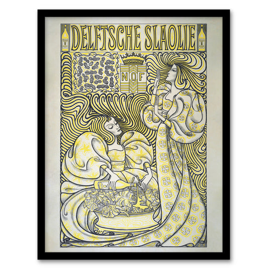 Jan Toorop Framed Wall Art Print Delft Salad Oil Vintage Advert Home Décor