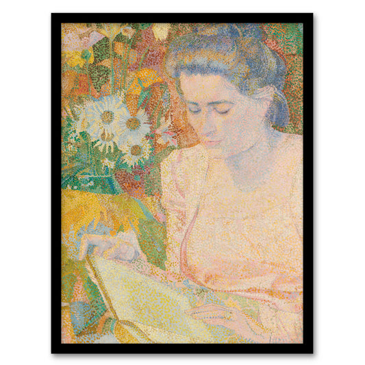 Jan Toorop Framed Wall Art Print Mrs Marie Jeannette Floral Portrait Home Décor
