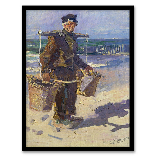 Jan Toorop Framed Wall Art The Shell Fisherman Portrait Painting Home Décor