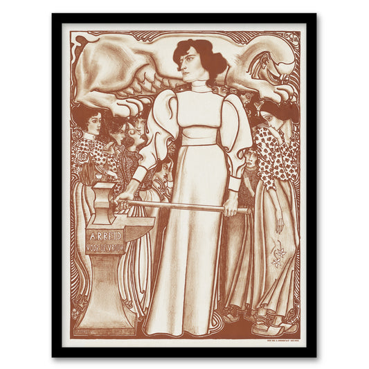 Jan Toorop Framed Wall Art Print Work for Women Exhibition Poster Home Décor