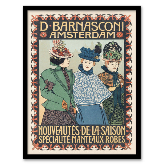 Johann Georg van Caspel Framed Wall Art Barnasconi Clothes Advert Home Décor