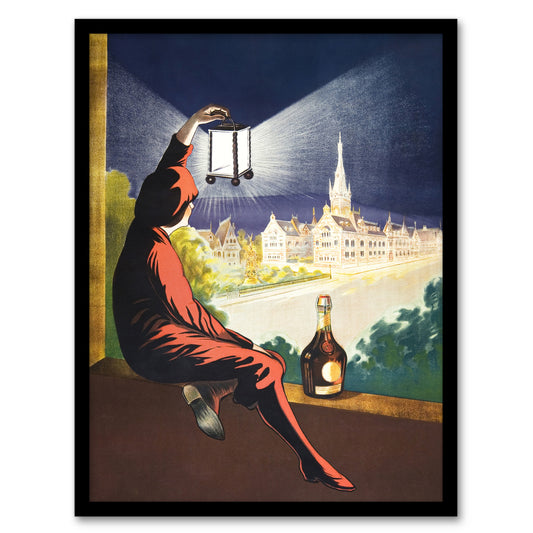 Leonetto Cappiello Framed Wall Art Benedictine Wine Vintage Advert Home Décor