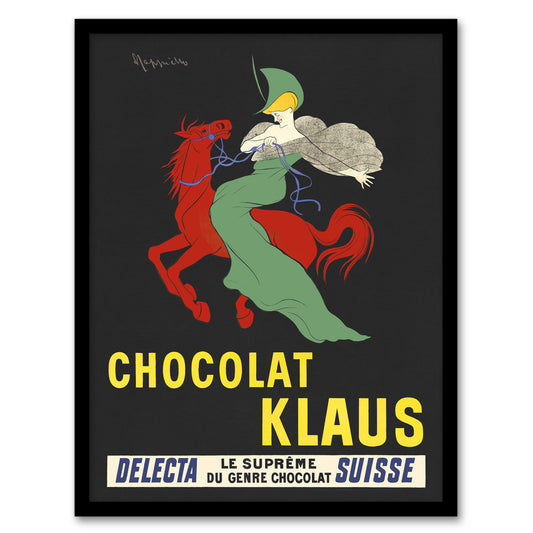 Leonetto Cappiello Framed Wall Art Klaus Chocolate Vintage Advert Home Décor