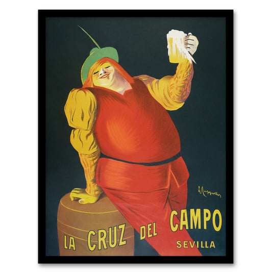 Leonetto Cappiello Framed Wall Art La Cruz del Campo Beer Vintage Advert