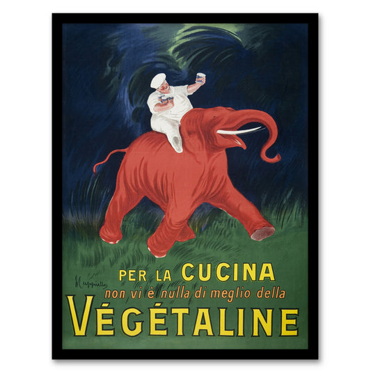 Leonetto Cappiello Framed Wall Art Vegetaline Vintage Italian Advert Home Décor