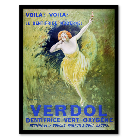 Leonetto Cappiello Framed Wall Art Verdol Toothpaste Vintage Advert Home Décor