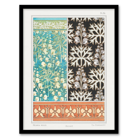 Maurice Pillard Verneuil Framed Wall Art Aconite Monkshood Floral Patterns