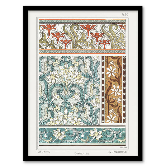 Maurice Pillard Verneuil Framed Wall Art Daffodil Floral Patterns Home Décor