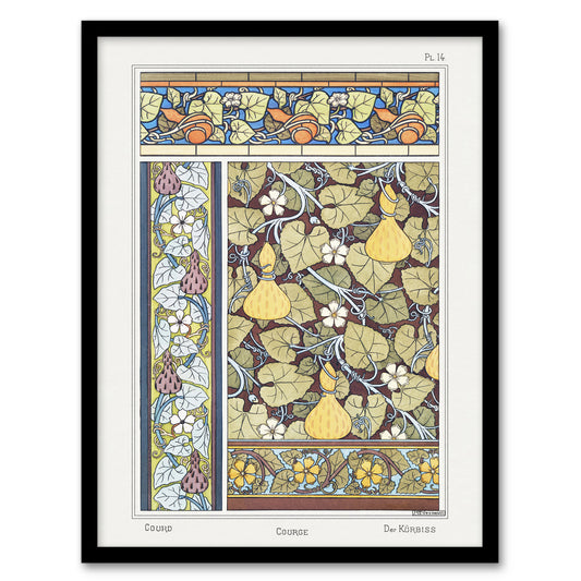 Maurice Pillard Verneuil Framed Wall Art White Flower Gourd Floral Patterns
