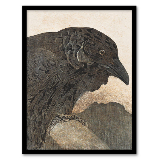 Theo van Hoytema Framed Wall Art Print Old Crow Bird Painting Home Décor