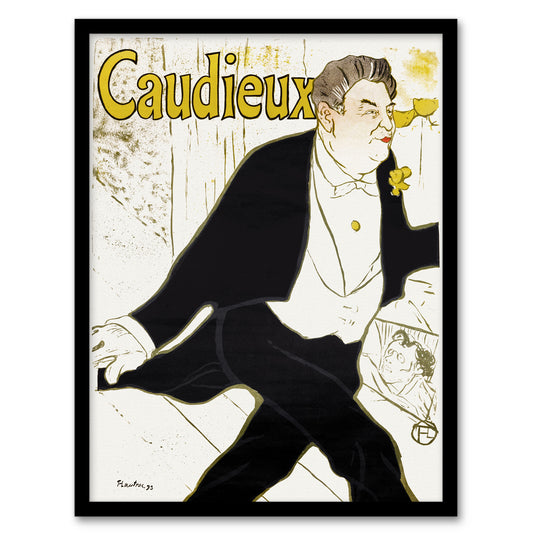 Toulouse Lautrec Framed Wall Art Print Caudieux Artist Portrait Home Décor