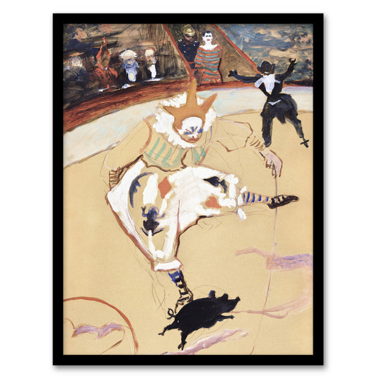 Toulouse Lautrec Framed Wall Art Print Medrano Circus With a Piglet Home Décor