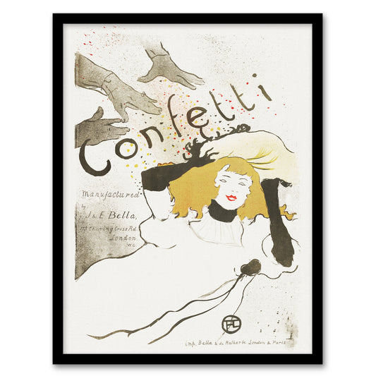 Toulouse Lautrec Framed Wall Art Print Confetti Vintage French Advert Home Décor