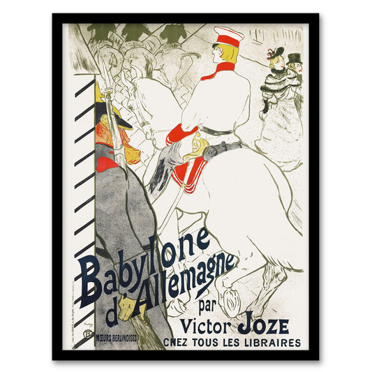 Toulouse Lautrec Framed Wall Art The German Babylon Novel Advert Home Décor