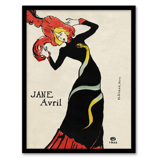 Toulouse Lautrec Framed Wall Art Jane Avril Snake Dress Portrait Home Décor