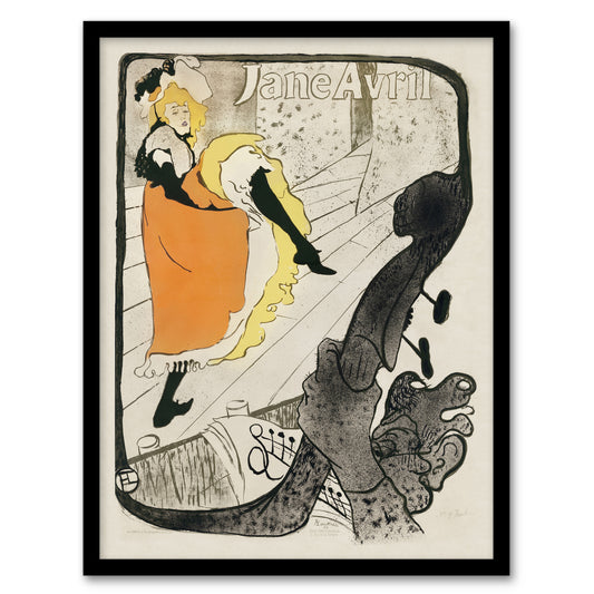 Toulouse Lautrec Framed Wall Art Print Jane Avril Can Can Dancer Home Décor