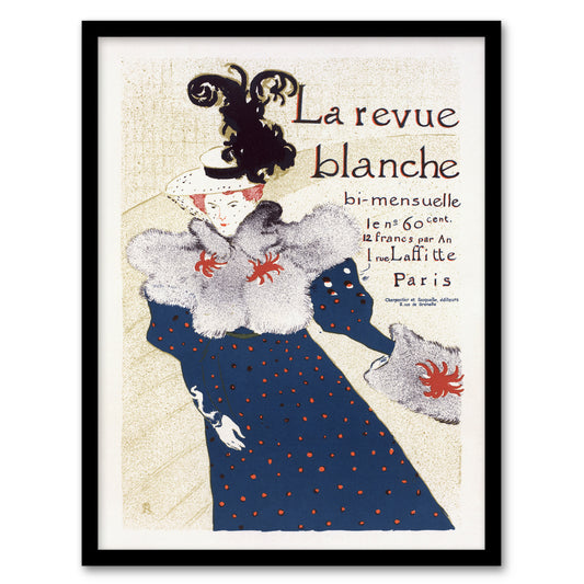 Toulouse Lautrec Framed Wall Art Print La Revue Blanche Advert Home Décor