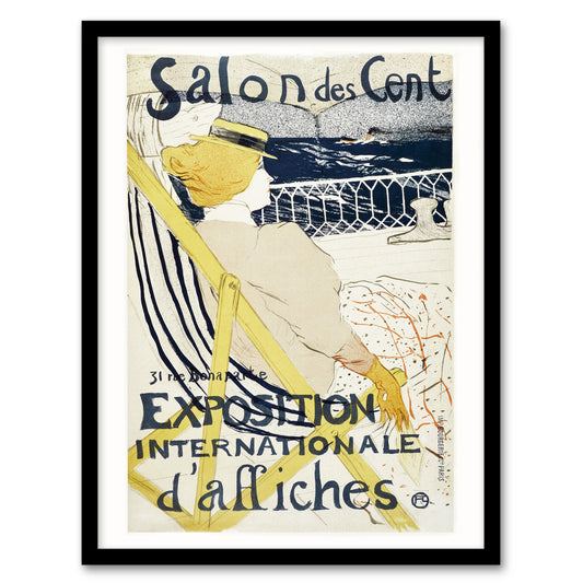 Toulouse Lautrec Framed Wall Art Salon des Cent Exhibition Advert Home Décor