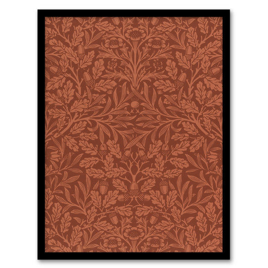 William Morris Framed Wall Art Print Acorns and Oak Leaves Pattern Home Décor