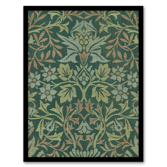 William Morris Framed Wall Art Print Flower Garden Textile Detail Home Décor