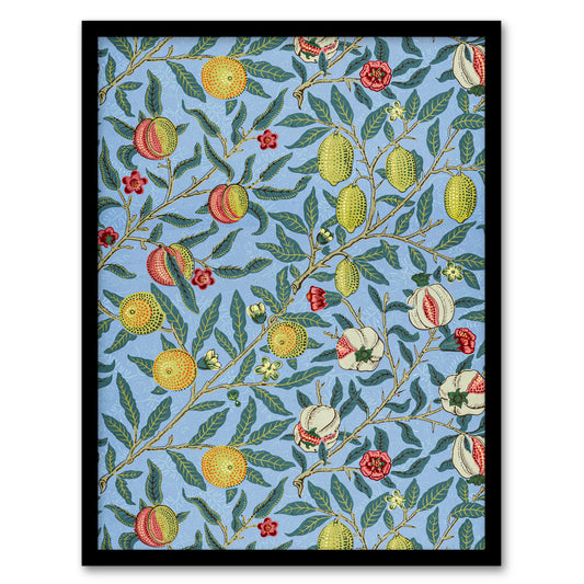 William Morris Framed Wall Art Print Four Fruits Vibrant Pattern Home Décor