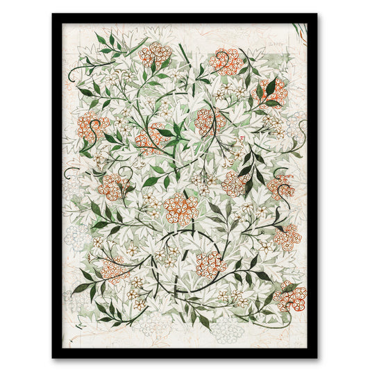 William Morris Framed Wall Art Print Wild Jasmine Floral Pattern Home Décor