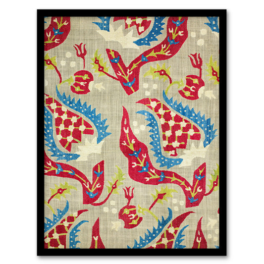 William Morris Framed Wall Art Print Turkish Bed Cover Floral Pattern Home Décor