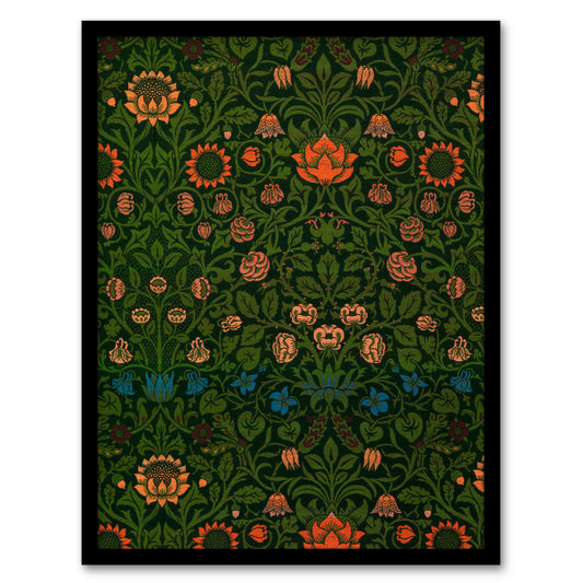 William Morris Framed Wall Art Violet and Columbine Floral Pattern Home Décor