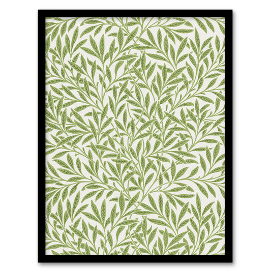 William Morris Framed Wall Art Print Willow Leaves Bright Pattern Home Décor