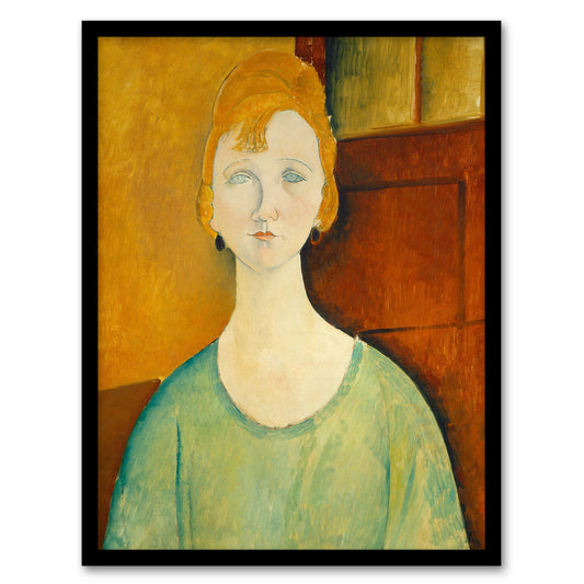 Amedeo Modigliani Framed Wall Art Print Girl in Green Blouse Portrait Home Décor