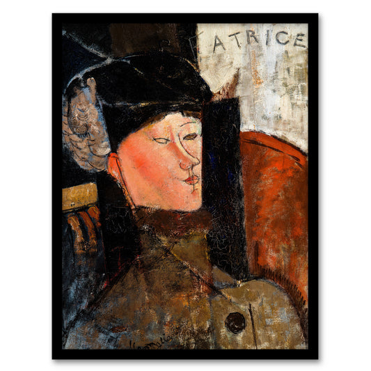 Amedeo Modigliani Framed Wall Art Print Portrait of Beatrice Hastings Home Décor