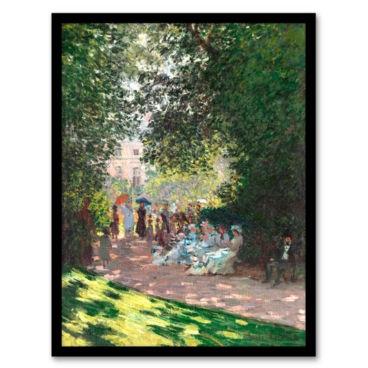 Claude Monet Framed Wall Art Print Monceau Park in the Afternoon Home Décor