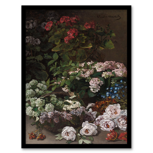 Claude Monet Framed Wall Art Print Spring Flowers Floral Still Life Home Décor