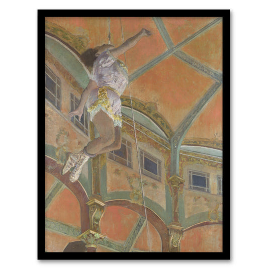 Edgar Degas Framed Wall Art Acrobat Miss La La at Cirque Fernando Home Décor