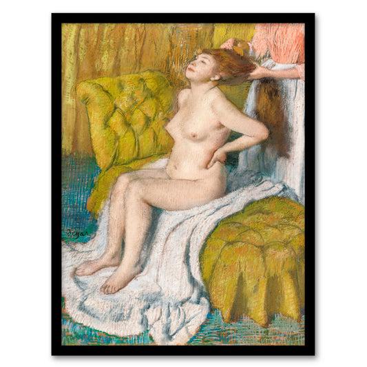 Edgar Degas Framed Wall Art Print Nude Woman Having Hair Combed Home Décor