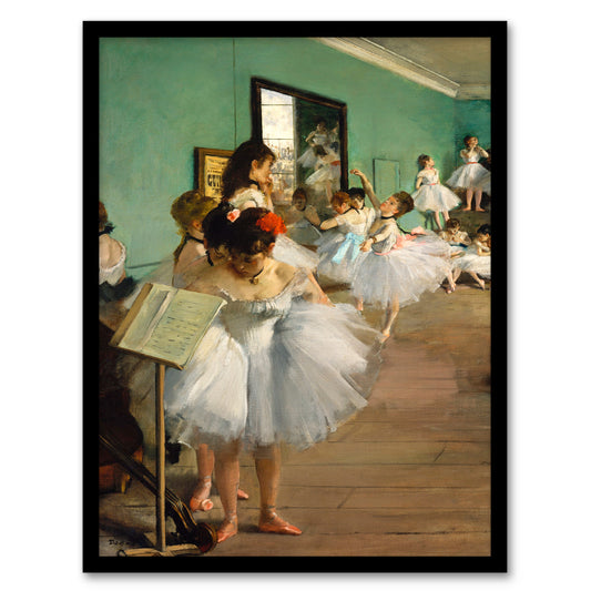 Edgar Degas Framed Wall Art Print The Dance Class Ballet Studio Home Décor