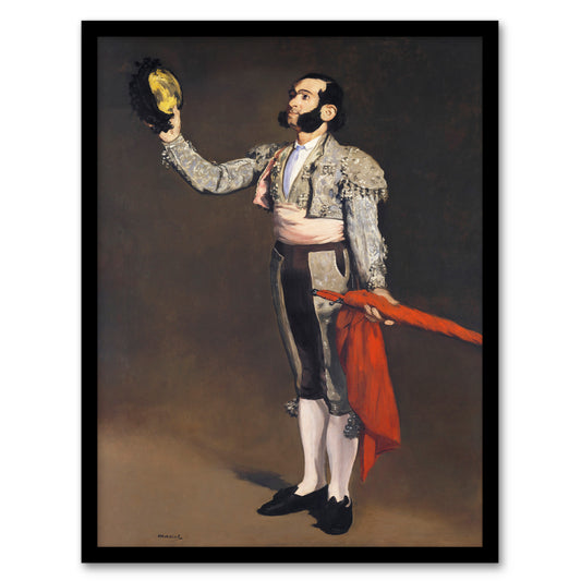 Edouard Manet Framed Wall Art A Matador Saluting Portrait Painting Home Décor