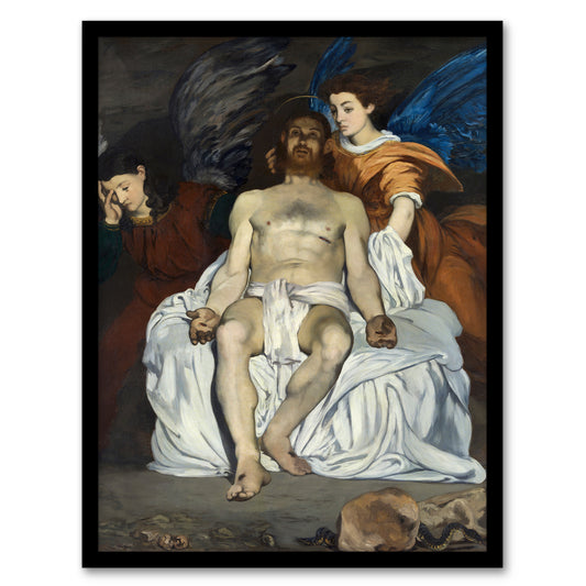 Edouard Manet Framed Wall Art Print The Dead Christ with Angels Home Décor