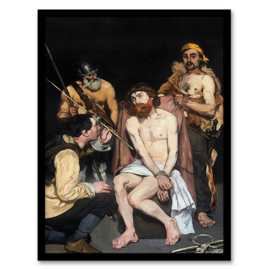 Edouard Manet Framed Wall Art Print Jesus Mocked by the Soldiers Home Décor