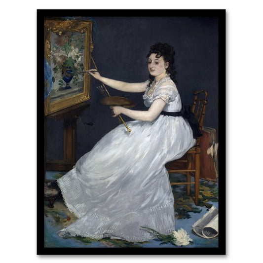 Edouard Manet Framed Wall Art Print Portrait of Painter Eva Gonzales Home Décor