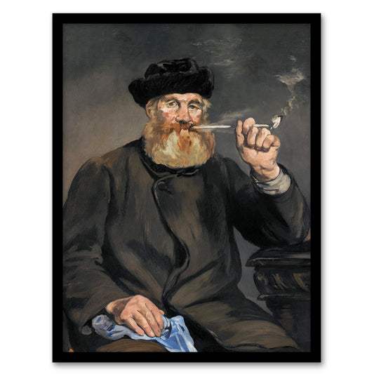 Edouard Manet Framed Wall Art Print The Pipe Smoker Portrait Home Décor